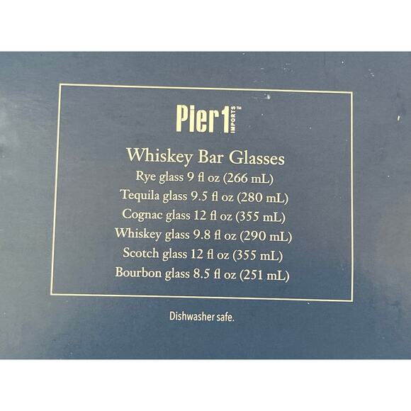 PIER 1 Whiskey Bar Glasses Set of 6 - Picture 6 of 7